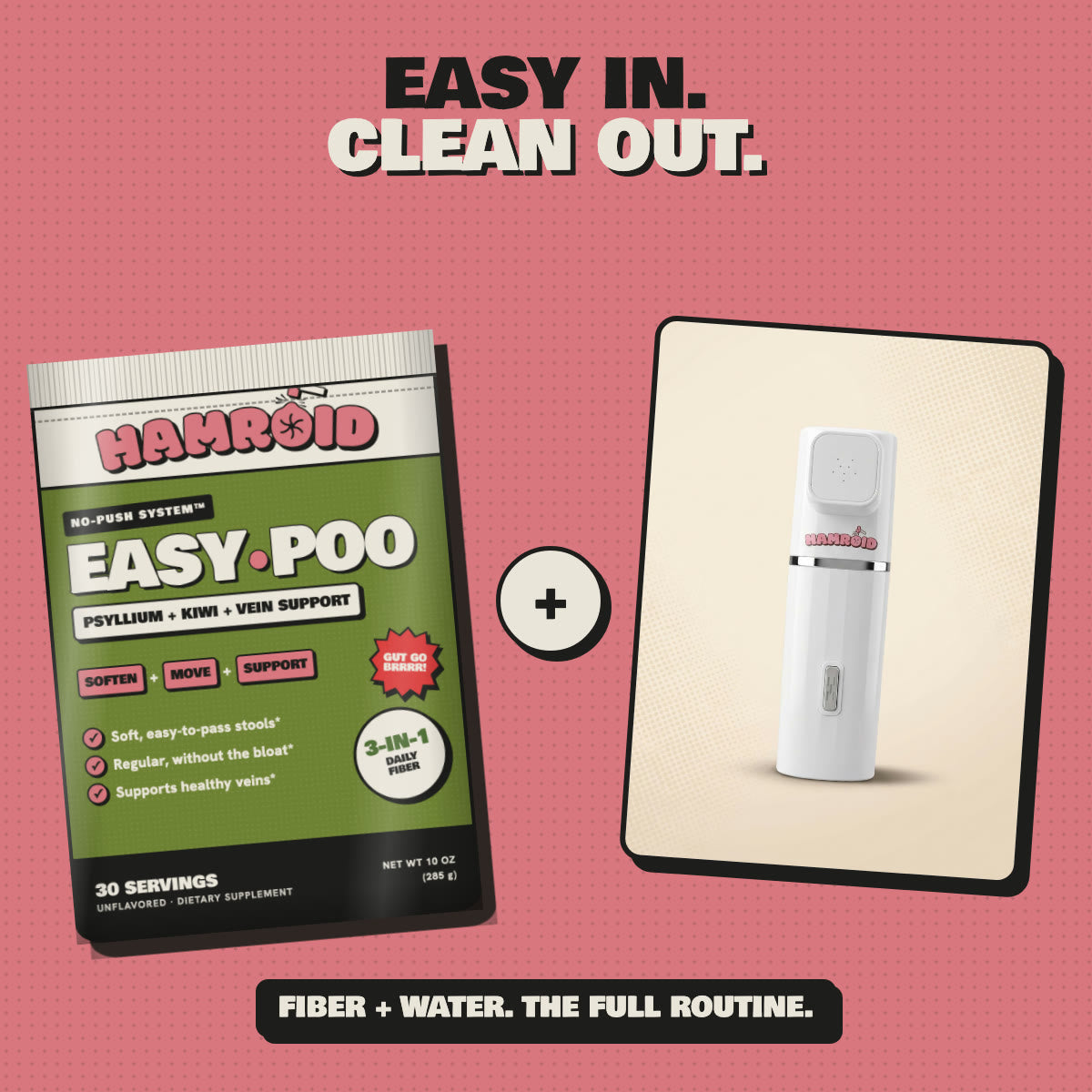 Easy-Poo Fiber with the Hamroid bidet
